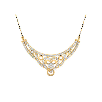 0.80  Carat Round Cut Lab-Grown Diamond Certified Mangalsutra In