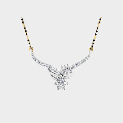 Minimalist White Gold Diamond Mangalsutra for Modern Luxury Style