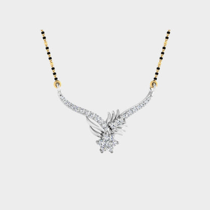 Premium 950 Platinum Mangalsutra with 0.28 Carat Round Diamond