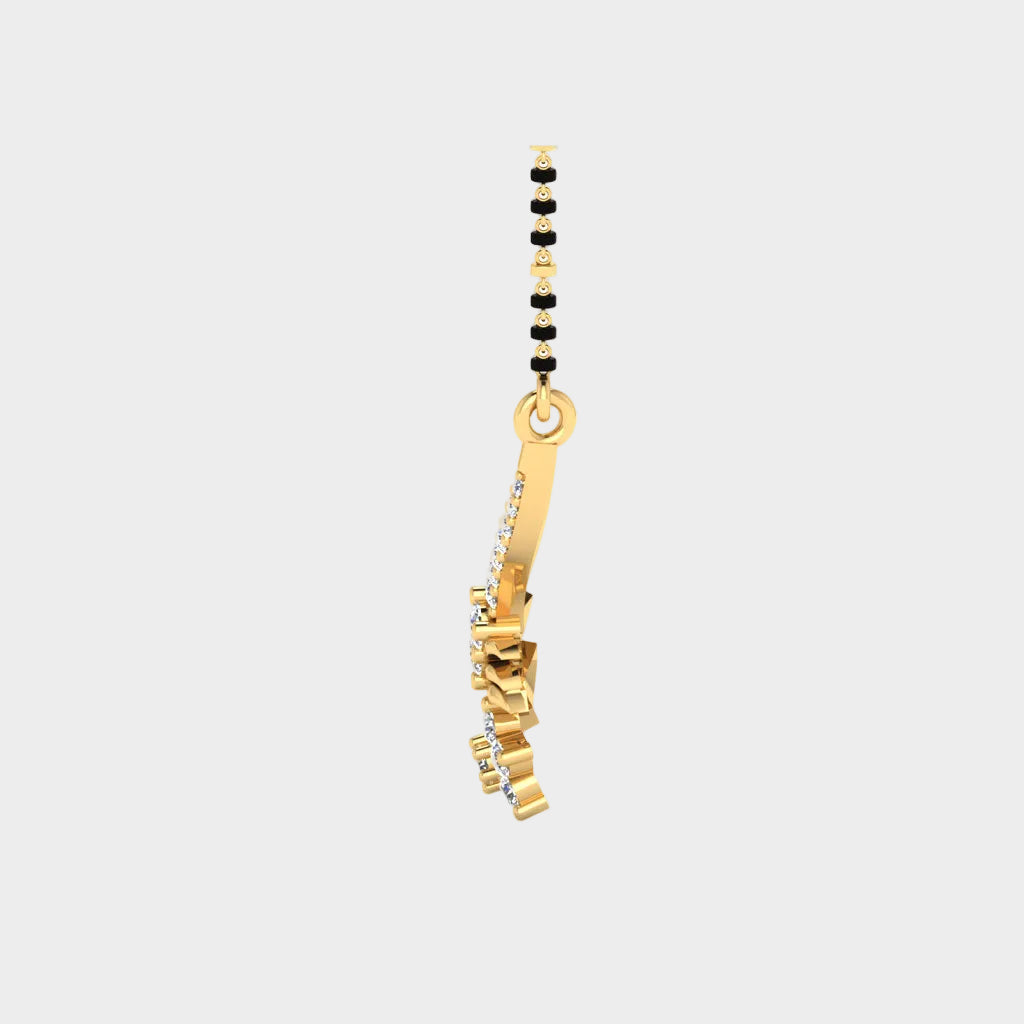 Everyday Wear Diamond Mangalsutra in 18K Hallmark Yellow Gold