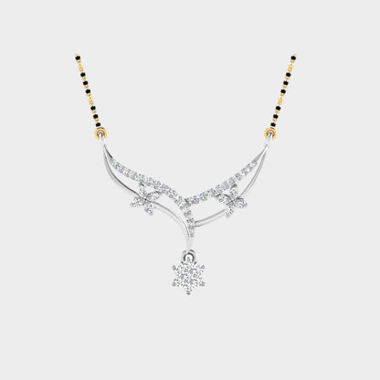 Sleek White Gold Lab-Grown Diamond Mangalsutra for Daily Wear