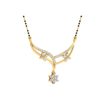 0.28 Carat Round Cut Lab-Grown Diamond Certified Mangalsutra In