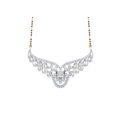 0.77 Carat Round Cut Lab-Grown Diamond Certified Mangalsutra In