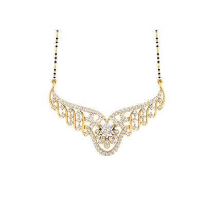 0.77 Carat Round Cut Lab-Grown Diamond Certified Mangalsutra In