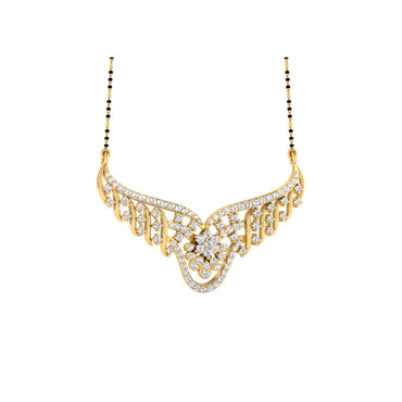 0.77 Carat Round Cut Lab-Grown Diamond Certified Mangalsutra In