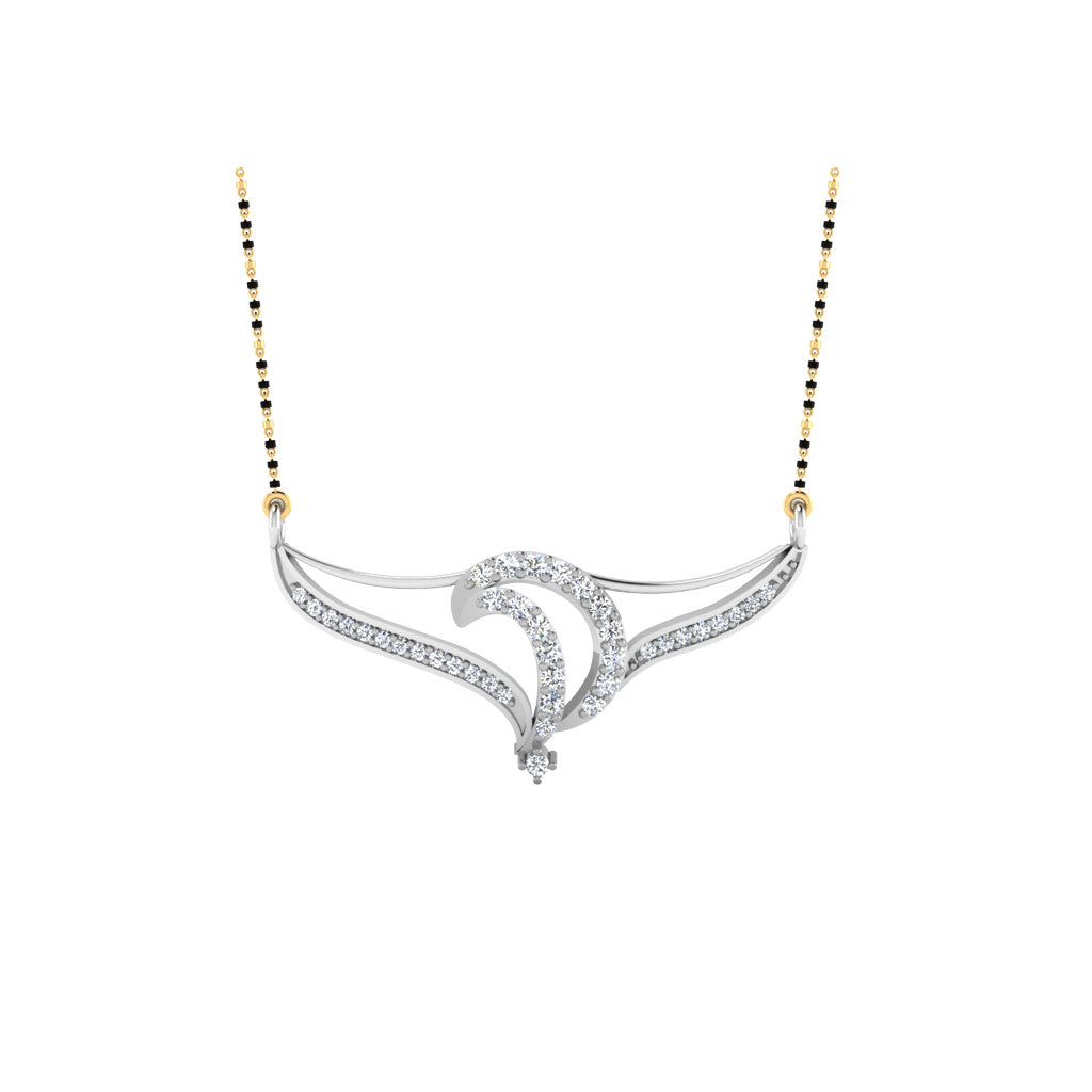 0.37 Carat Round Cut Lab-Grown Diamond Certified Mangalsutra In