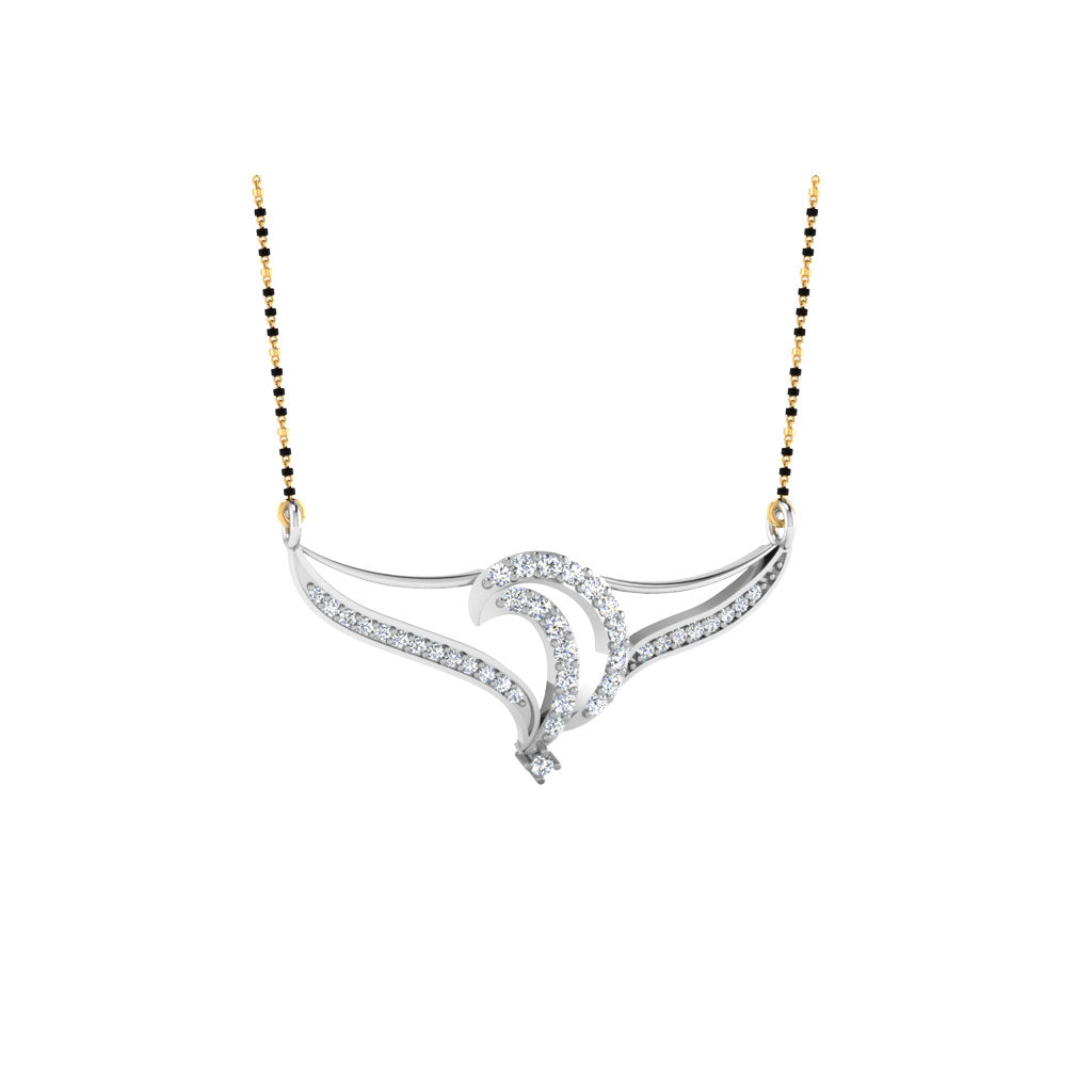 0.37 Carat Round Cut Lab-Grown Diamond Certified Mangalsutra In