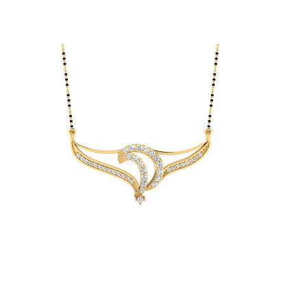 0.37 Carat Round Cut Lab-Grown Diamond Certified Mangalsutra In