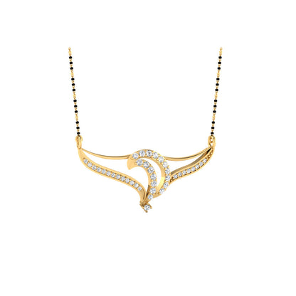 0.37 Carat Round Cut Lab-Grown Diamond Certified Mangalsutra In