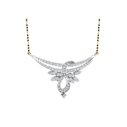 0.68 Carat Round Cut Lab-Grown Diamond Certified Mangalsutra In