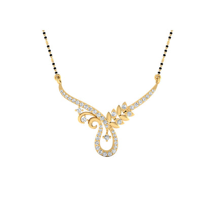 0.28  Carat Round Cut Lab-Grown Diamond Certified Mangalsutra In