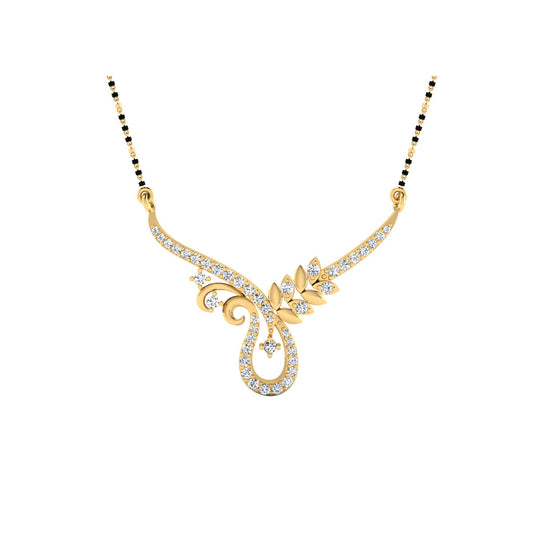 0.28  Carat Round Cut Lab-Grown Diamond Certified Mangalsutra In