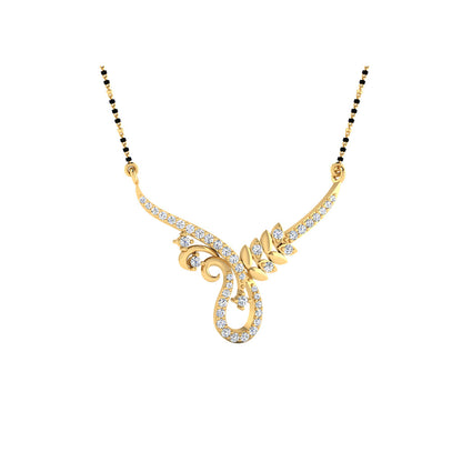 0.28  Carat Round Cut Lab-Grown Diamond Certified Mangalsutra In