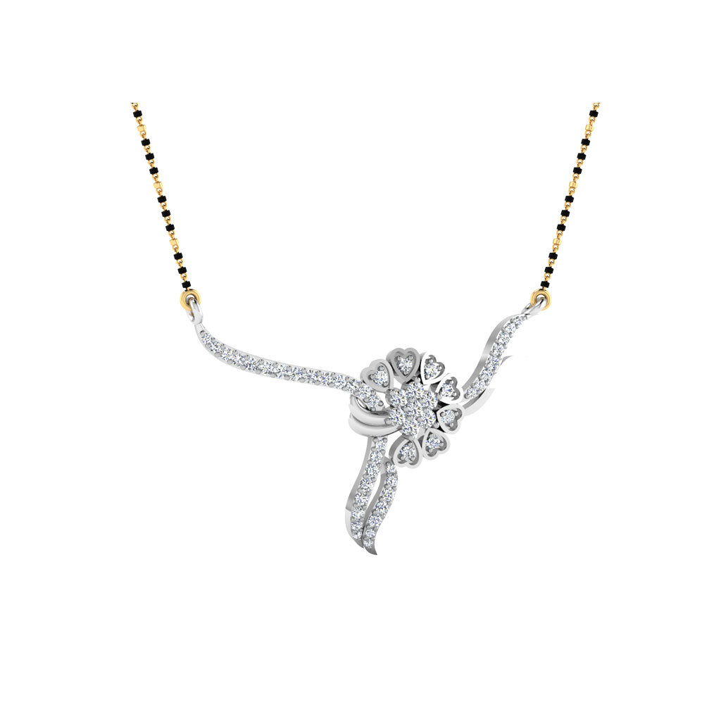 0.34  Carat Round Cut Lab-Grown Diamond Certified Mangalsutra In