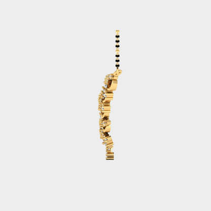 Stylish Lab-Grown Diamond Mangalsutra Hallmark Yellow Gold