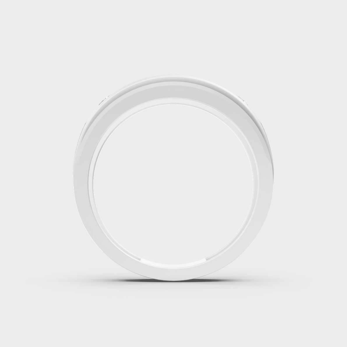 Certified 0.80 Carat Round-Cut Lab-Grown Diamond Men's Band in 950 Platinum.