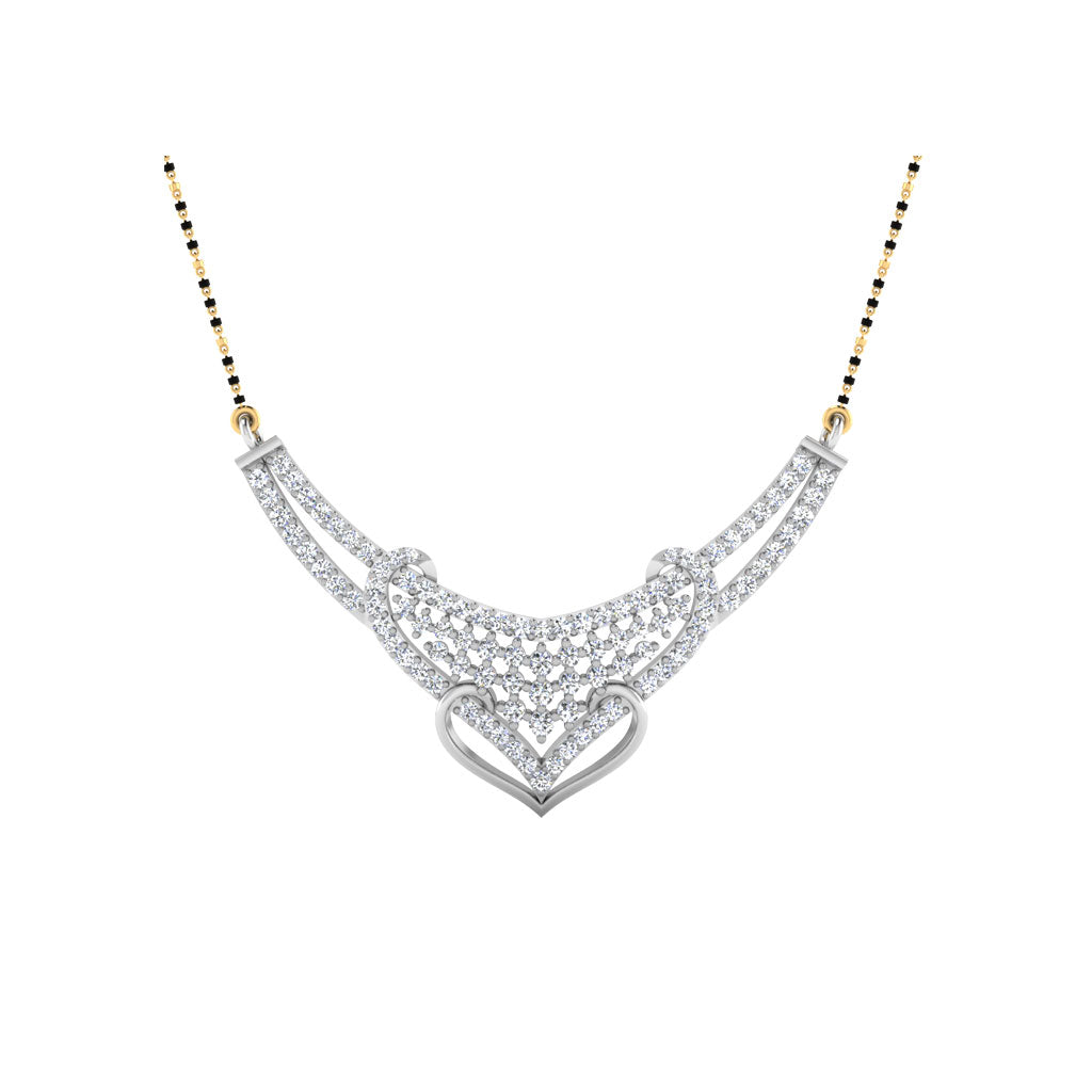 0.78 Carat Round Cut Lab-Grown Diamond Certified Mangalsutra In