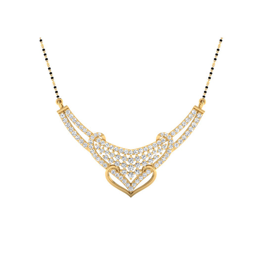 0.78 Carat Round Cut Lab-Grown Diamond Certified Mangalsutra In