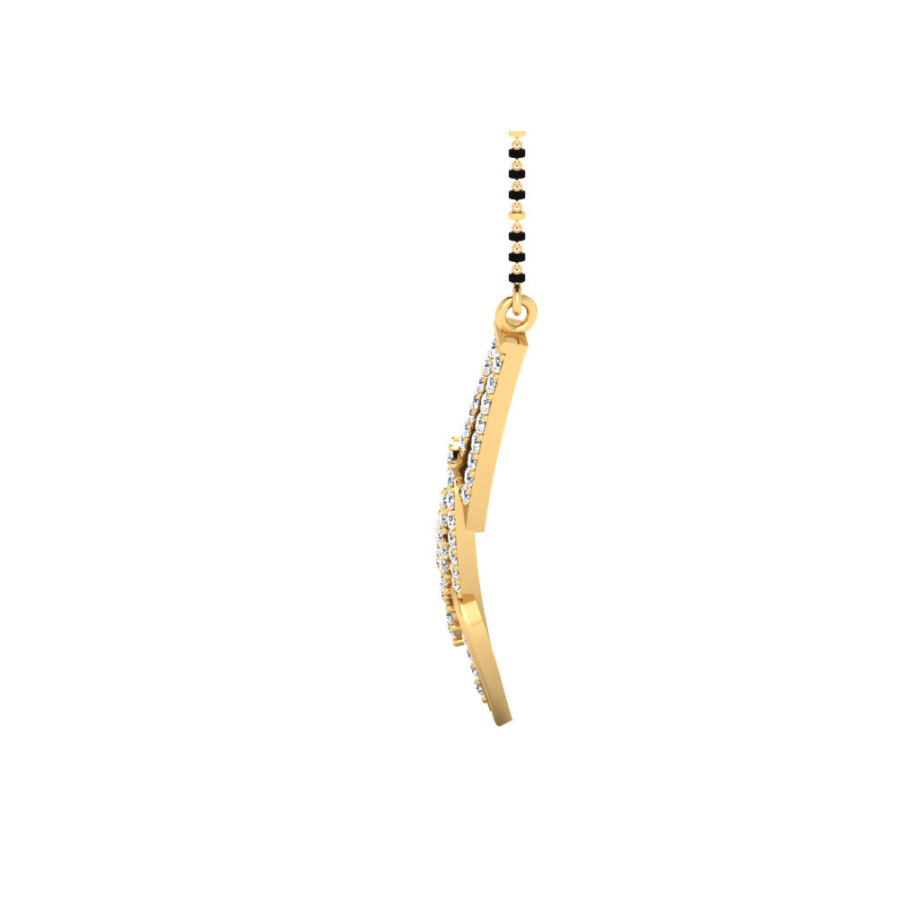 0.78 Carat Round Cut Lab-Grown Diamond Certified Mangalsutra In