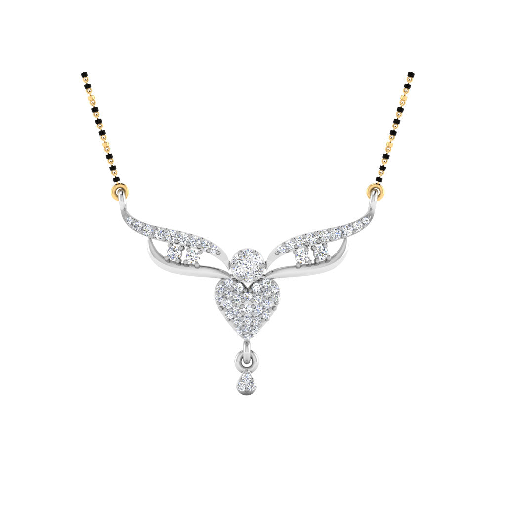 0.28 Carat Round Cut Lab-Grown Diamond Certified Mangalsutra In