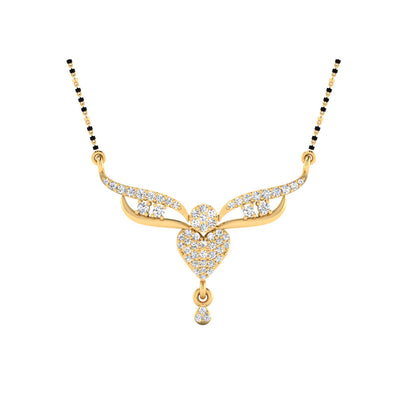 0.28 Carat Round Cut Lab-Grown Diamond Certified Mangalsutra In