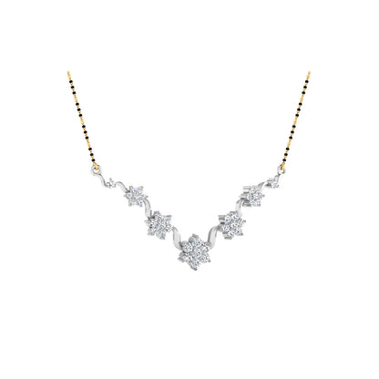 0.91 Carat Round Cut Lab-Grown Diamond Certified Mangalsutra In
