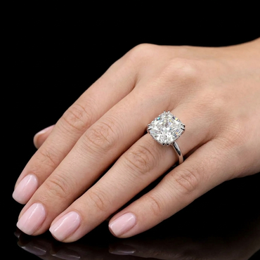 White gold lab grown diamond ring