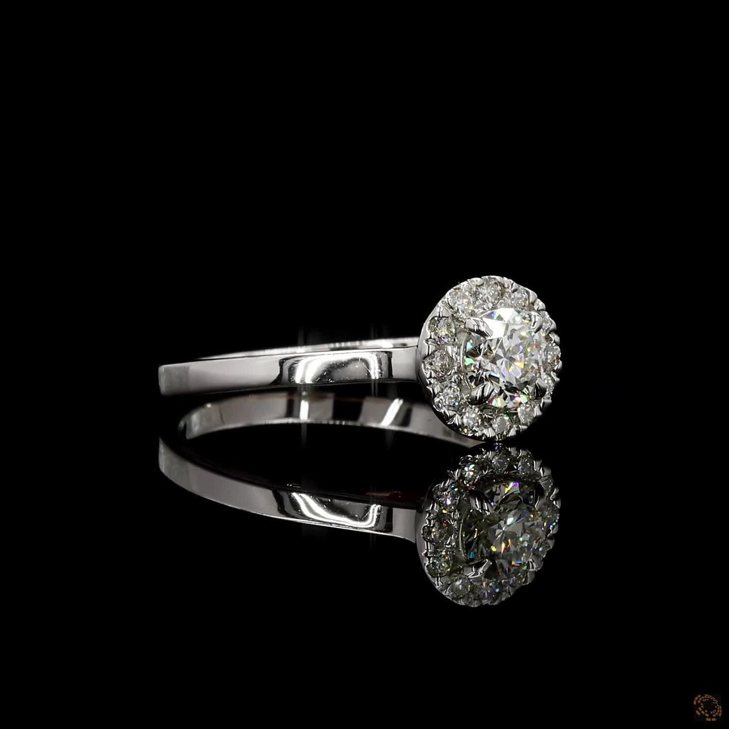 GLI certified lab grown diamond ring multi tone gold