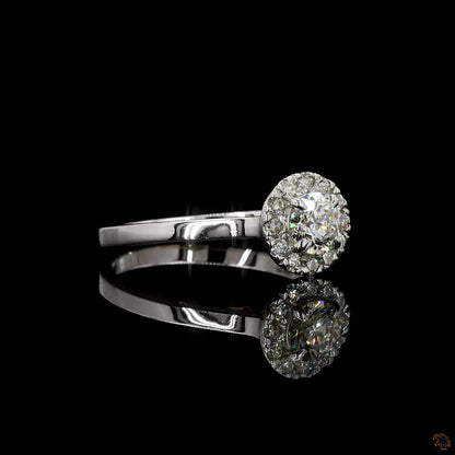 GLI certified lab grown diamond ring multi tone gold