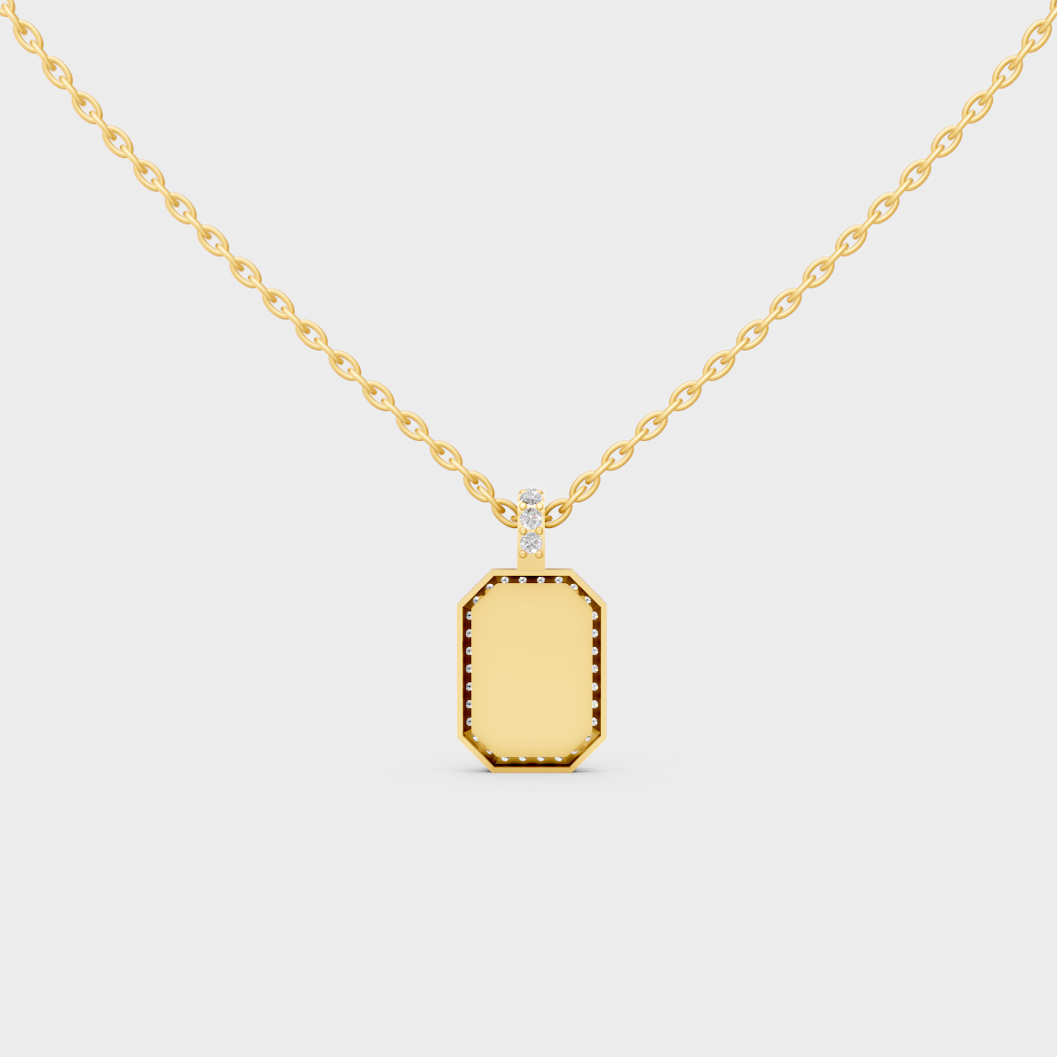 Polished Capital Letter B Lab Diamond Pendant in Classic 9K Yellow Gold