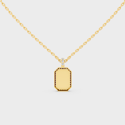 Polished Capital Letter B Lab Diamond Pendant in Classic 9K Yellow Gold