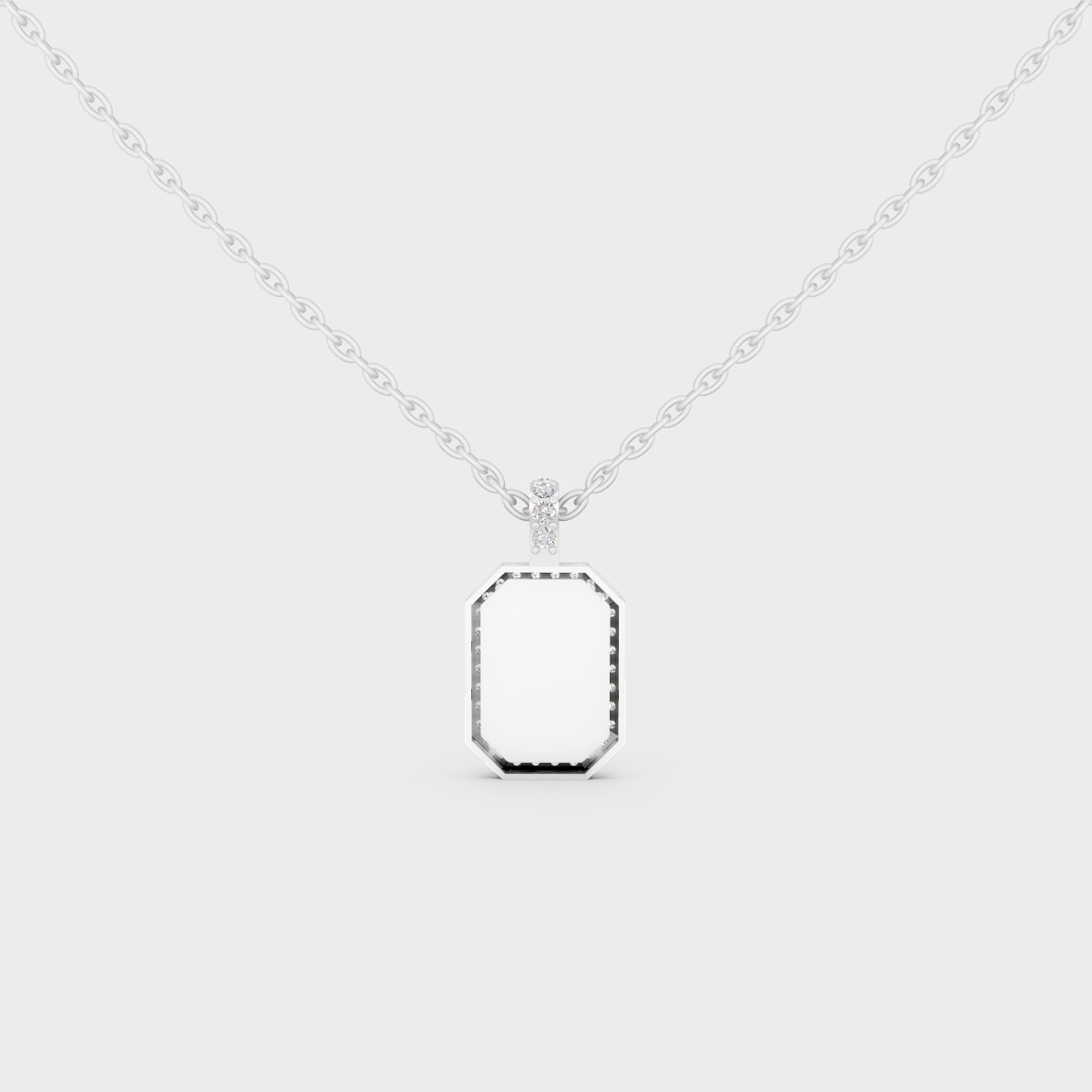 Ultra-Durable 950 Platinum "C" Alphabet Lab Grown Diamond Pendant