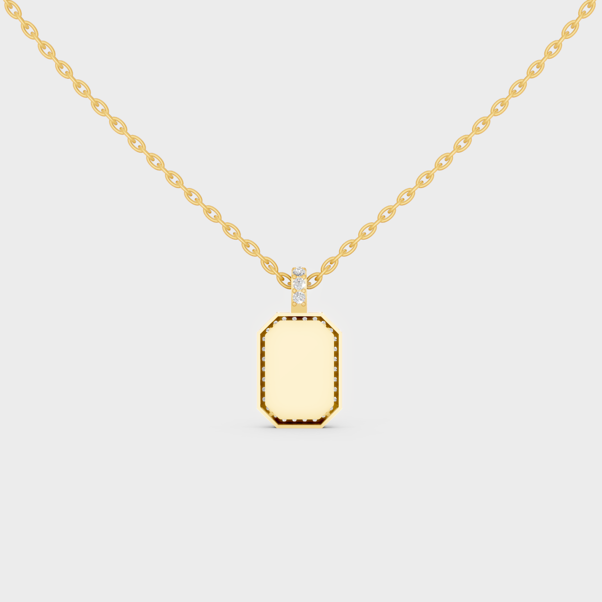 Minimalist Capital Letter E Lab Diamond Medallion in Solid 9K Yellow Gold