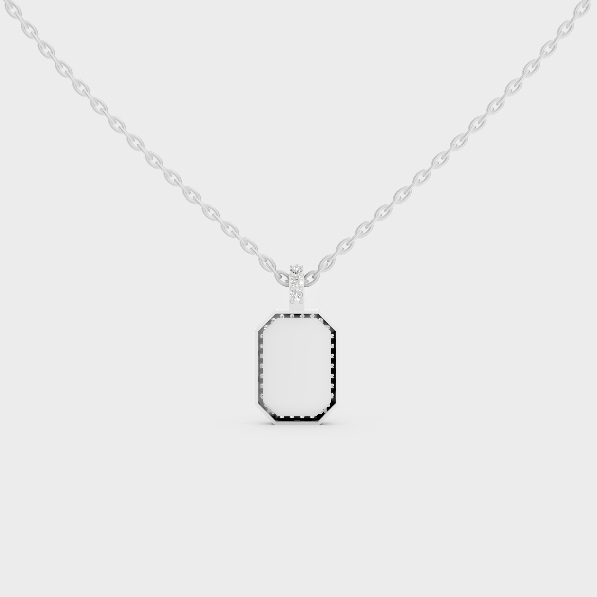 Premium Hypoallergenic 950 Platinum "E" Alphabet Lab Grown Diamond Pendant