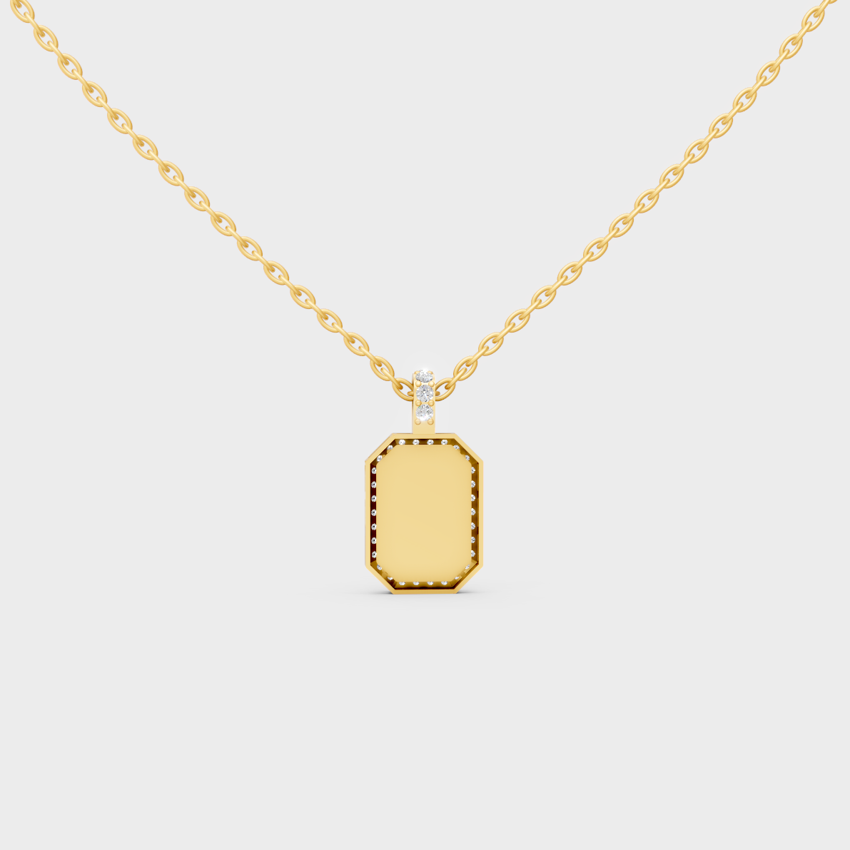 Minimalist Capital Letter F Lab Diamond Medallion in Solid 9K Yellow Gold