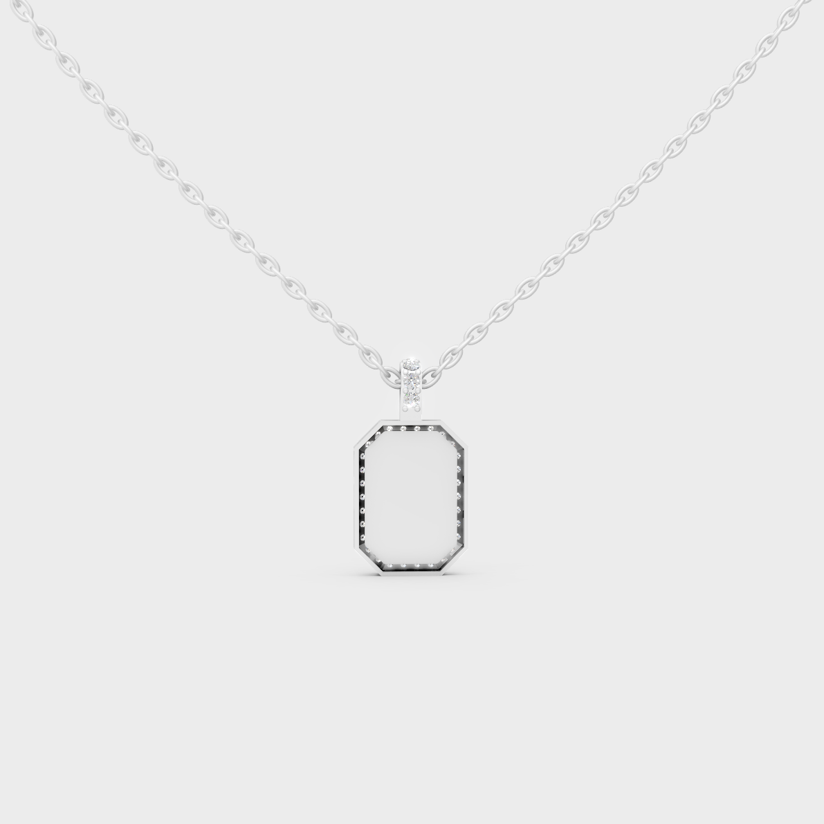 Premium Hypoallergenic 950 Platinum "F" Alphabet Lab Grown Diamond Pendant