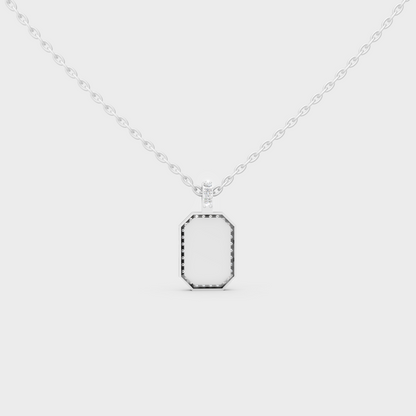 Premium Hypoallergenic 950 Platinum "F" Alphabet Lab Grown Diamond Pendant