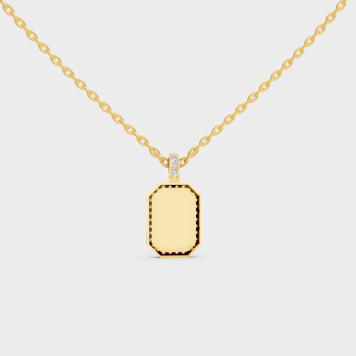 Minimalist Capital Letter G Lab Diamond Medallion in Solid 9K Yellow Gold