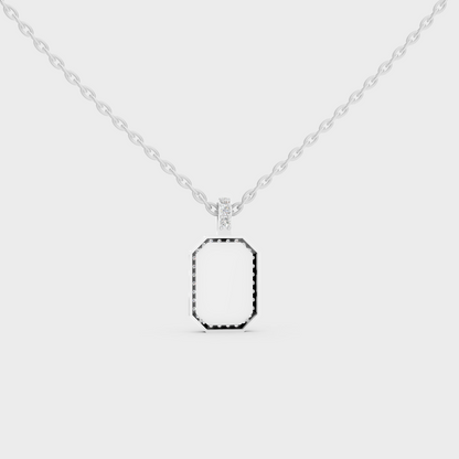 Icy Micro Pave Letter G Initial Diamond Charm Cast in Premium 14K White Gold