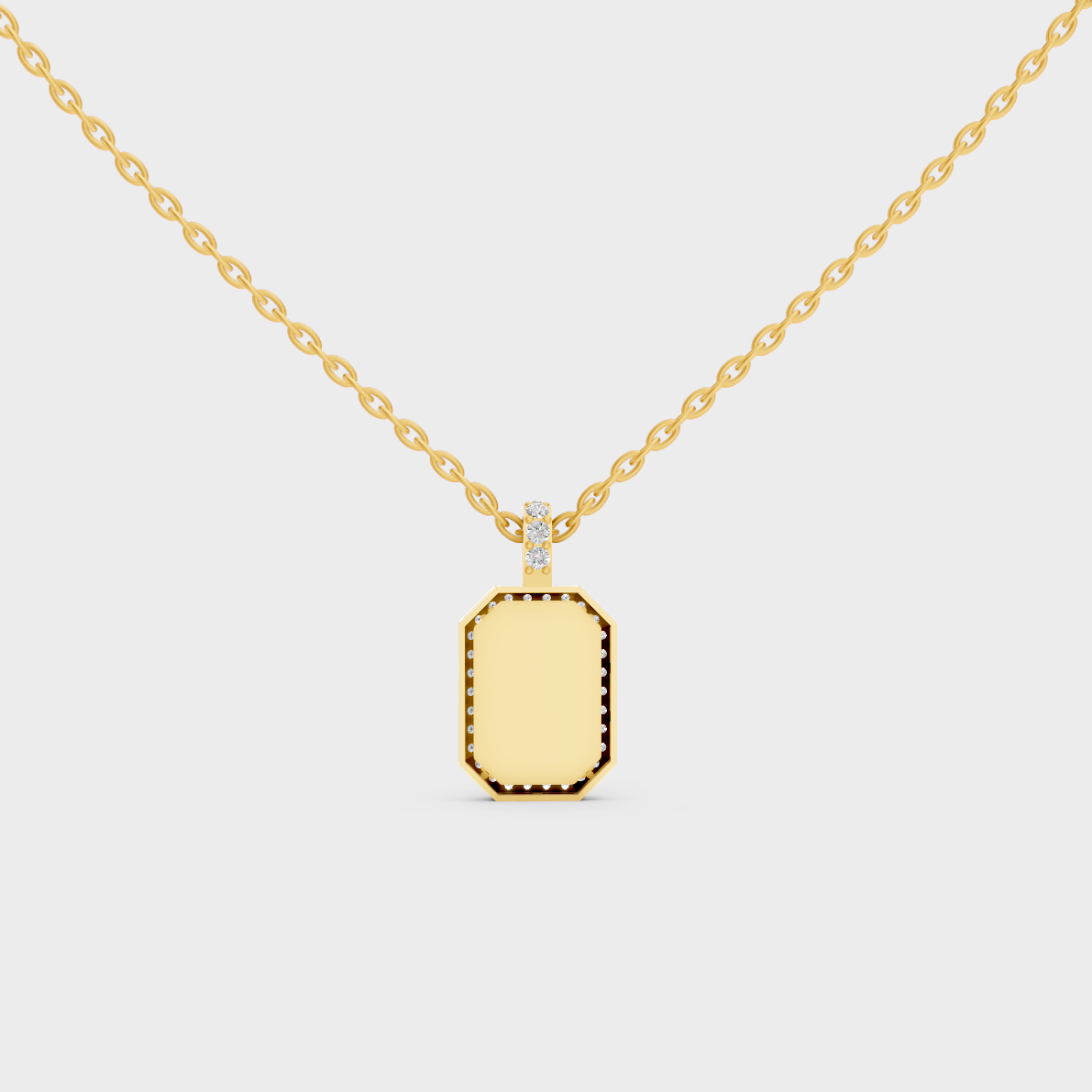 Minimalist Capital Letter H Lab Diamond Medallion in Solid 9K Yellow Gold