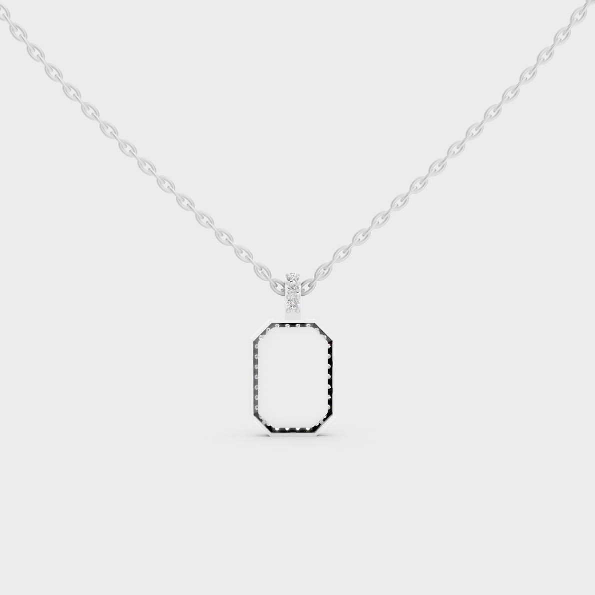 Premium Hypoallergenic 950 Platinum "H" Alphabet Lab Grown Diamond Pendant