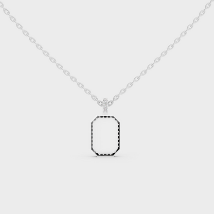 Premium Hypoallergenic 950 Platinum "H" Alphabet Lab Grown Diamond Pendant