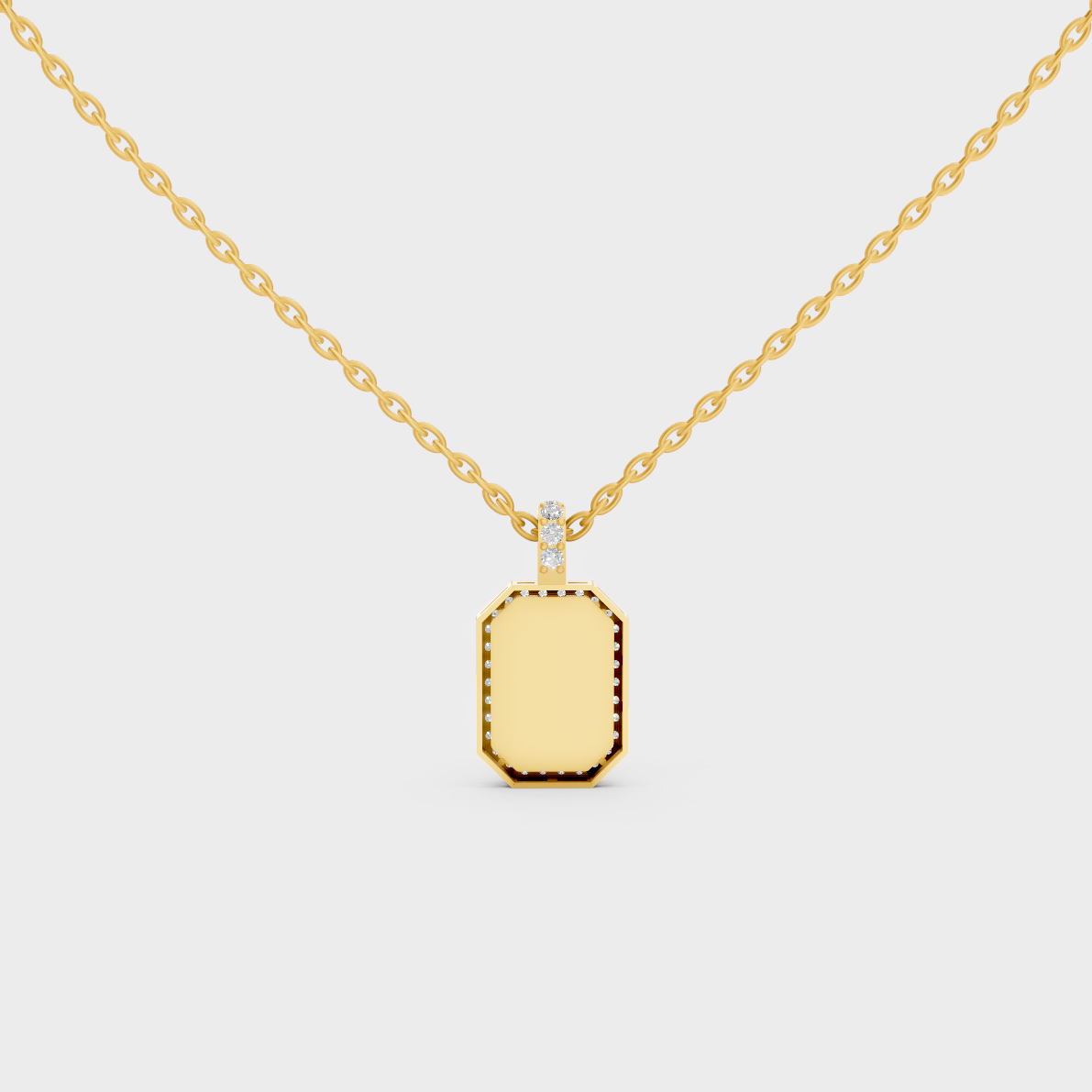 Minimalist Capital Letter J Lab Diamond Medallion in Solid 9K Yellow Gold