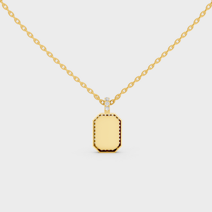 Minimalist Capital Letter J Lab Diamond Medallion in Solid 9K Yellow Gold