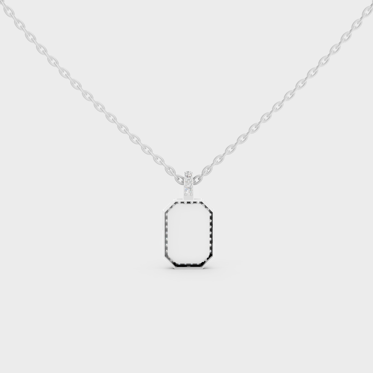 Premium Hypoallergenic 950 Platinum "J" Alphabet Lab Grown Diamond Pendant