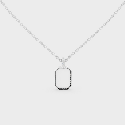 Premium Hypoallergenic 950 Platinum "J" Alphabet Lab Grown Diamond Pendant