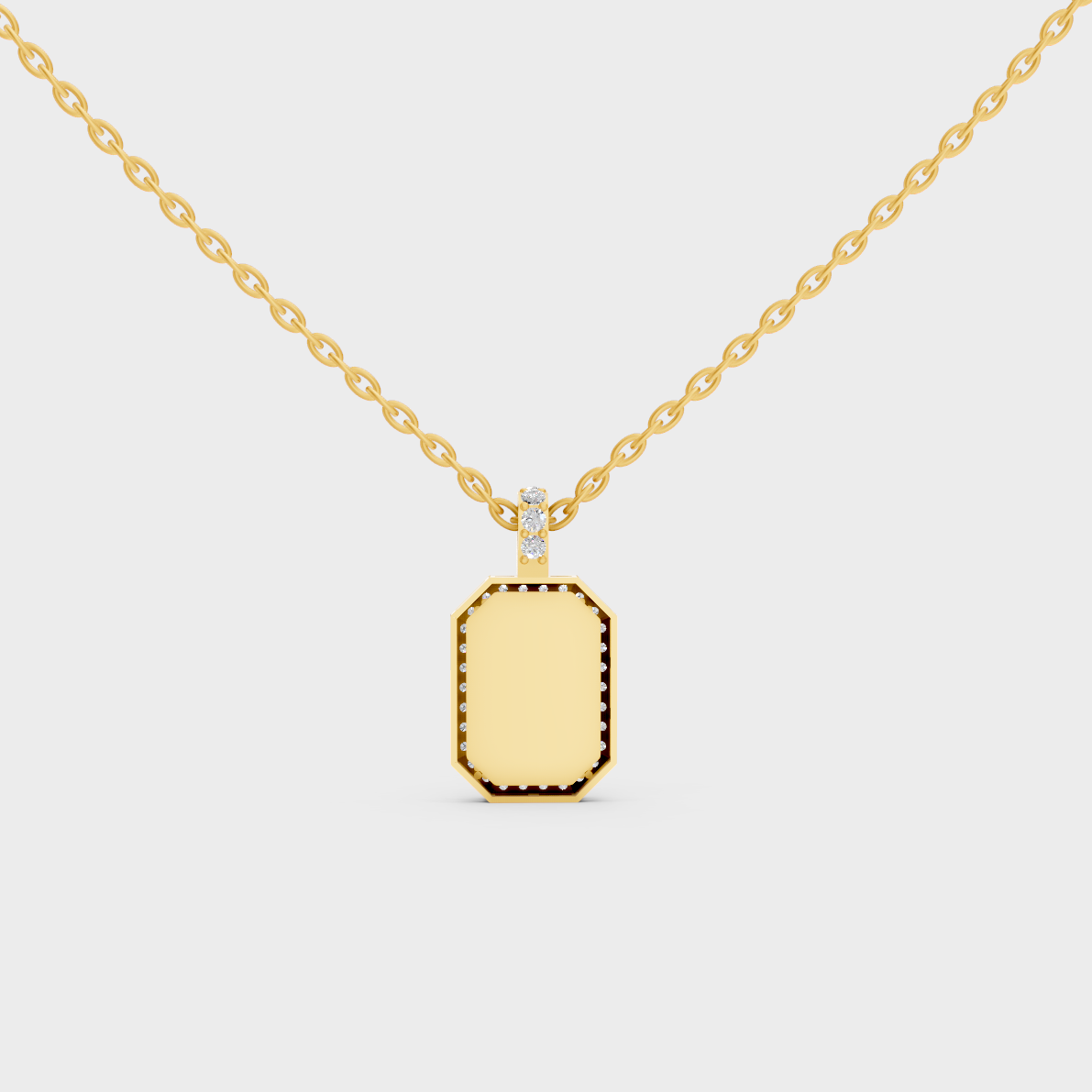 Minimalist Capital Letter K Lab Diamond Medallion in Solid 9K Yellow Gold