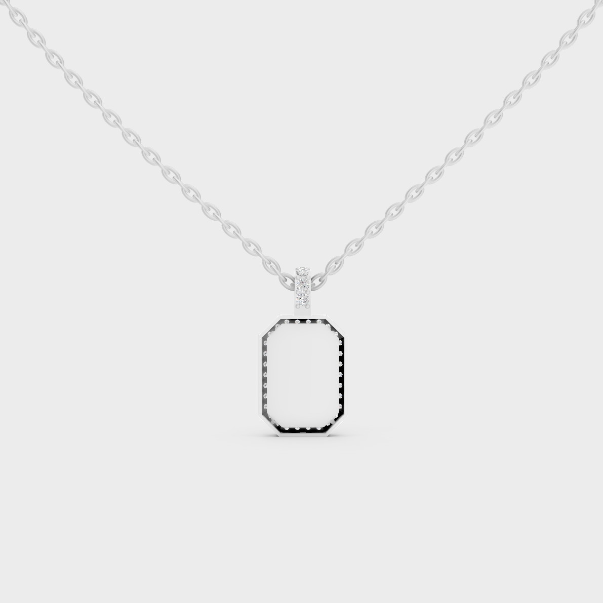 Premium Hypoallergenic 950 Platinum "M" Alphabet Lab Grown Diamond Pendant