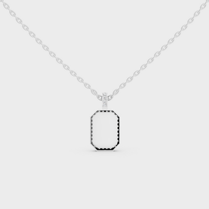 Premium Hypoallergenic 950 Platinum "M" Alphabet Lab Grown Diamond Pendant