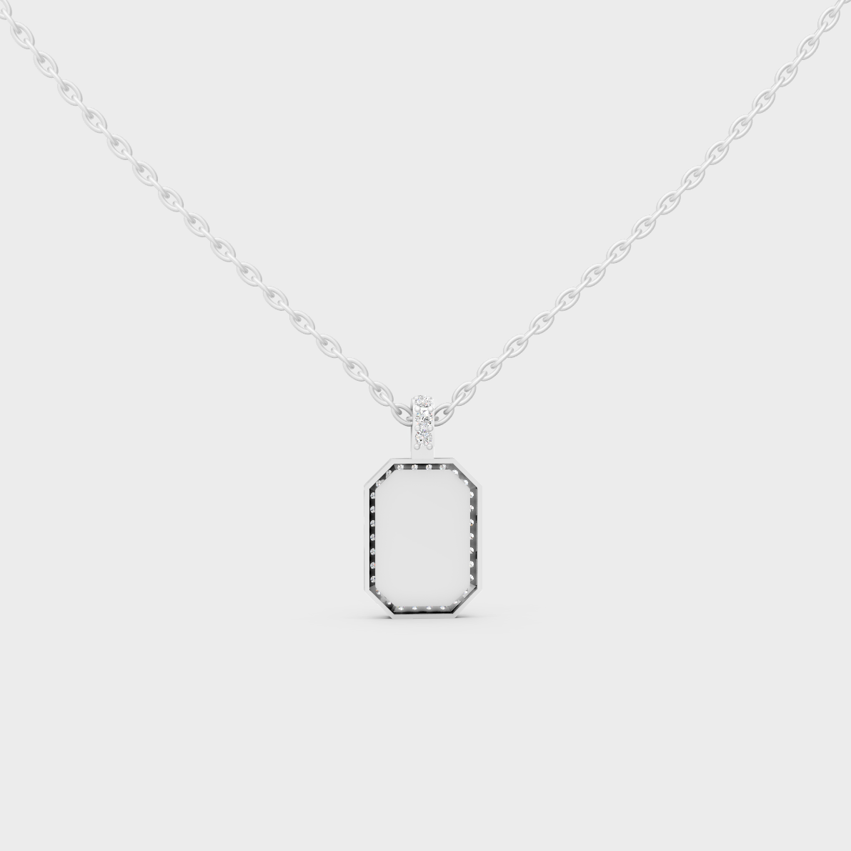 Premium Hypoallergenic 950 Platinum "N" Alphabet Lab Grown Diamond Pendant